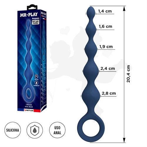 Bolitas anales de silicona: diseño progresivo flexible para estimulación gradual